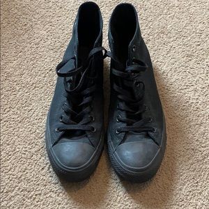 Converse all black womens 11